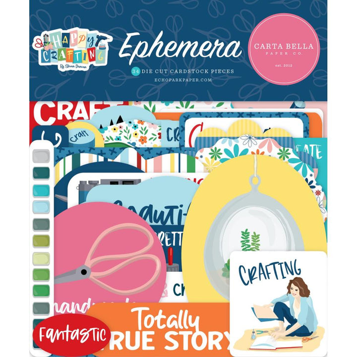 Carta Bella Happy Crafting Cardstock Ephemera: Icons, 33/Pkg (CR157024)