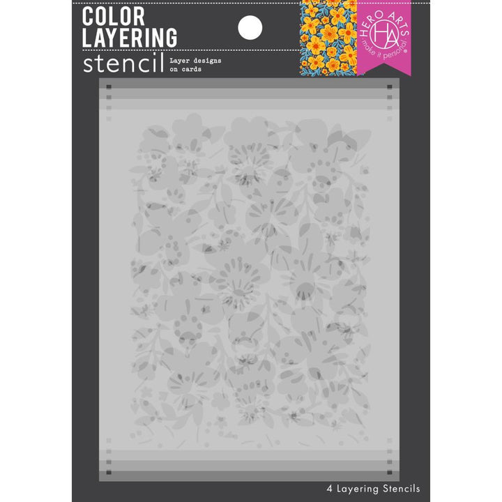 Hero Arts Color Layering Stencil Set: Bold Flowers (HASA232)