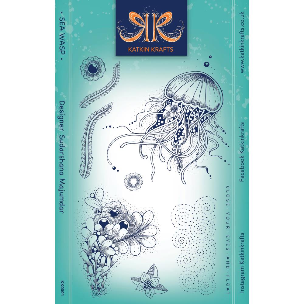 Creative Expressions 6"X8" Clear Stamp Set: Sea Wasp, By Katkin Krafts (KK0001)