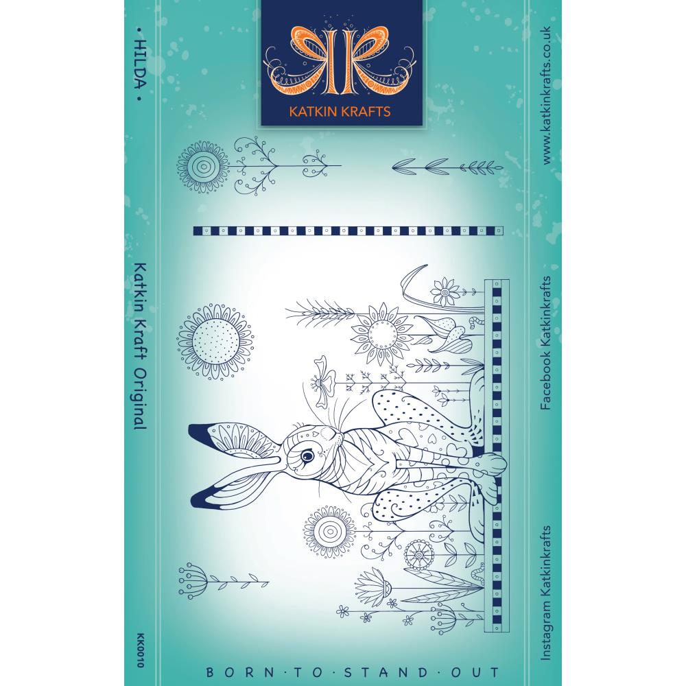 Creative Expressions 6"X8" Clear Stamp Set: Hilda, By Katkin Krafts (KK0010)