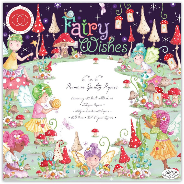 Craft Consortium Fairy Wishes 6"X6" Double-Sided Paper Pad, 40/Pkg (PAD042B)