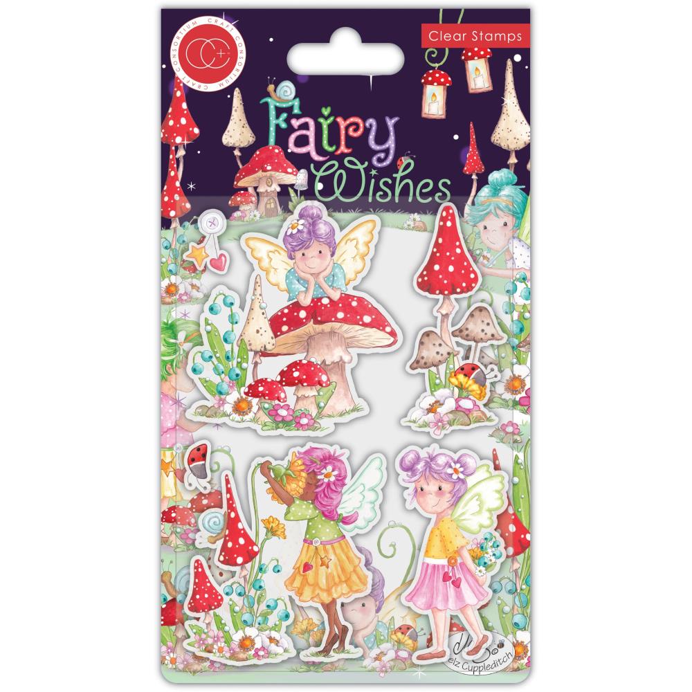 Craft Consortium Fairy Wishes Clear Stamps: Flowers (CSTMP088)