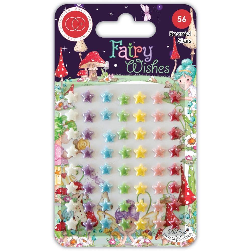 Craft Consortium Fairy Wishes Adhesive Enamel Dots: Stars, 56/Pkg (CADOT028)