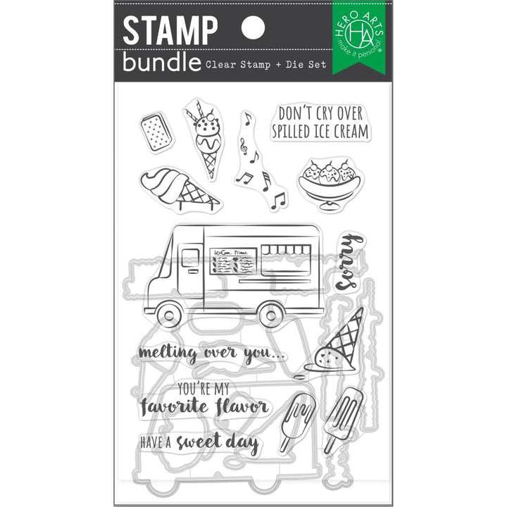 Hero Arts Clear Stamp & Die Combo: Ice Cream Truck (HASB364)