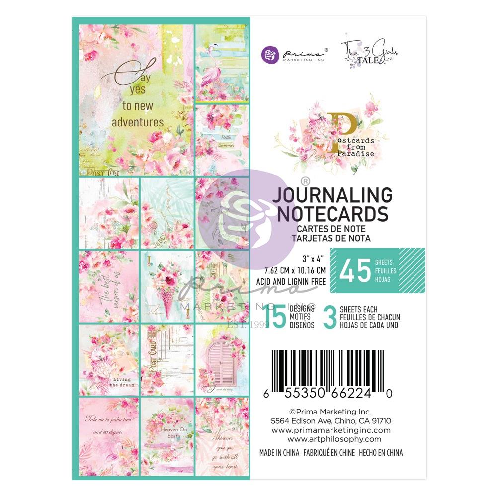 Prima Marketing Postcards From Paradise 3"X4" Journaling Cards, 45/Pkg (PC662240)