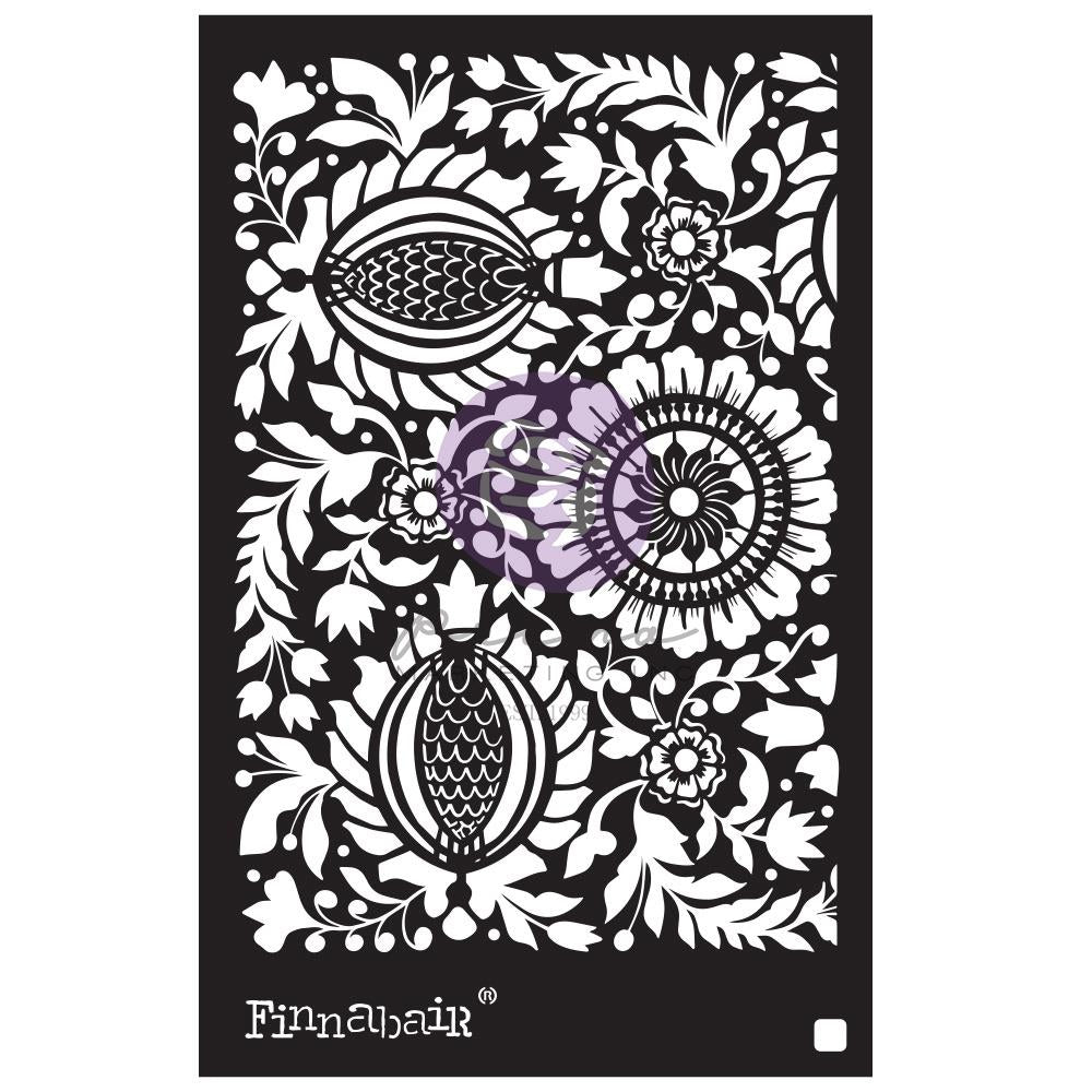 Prima Marketing Finnabair 6"X9" Stencil: Folk Florals (PSTEN6X969752)