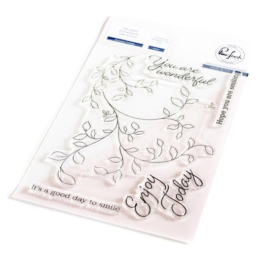 Pinkfresh Studio 4"X6" Clear Stamp Set: Delicate Foliage (PF196923)