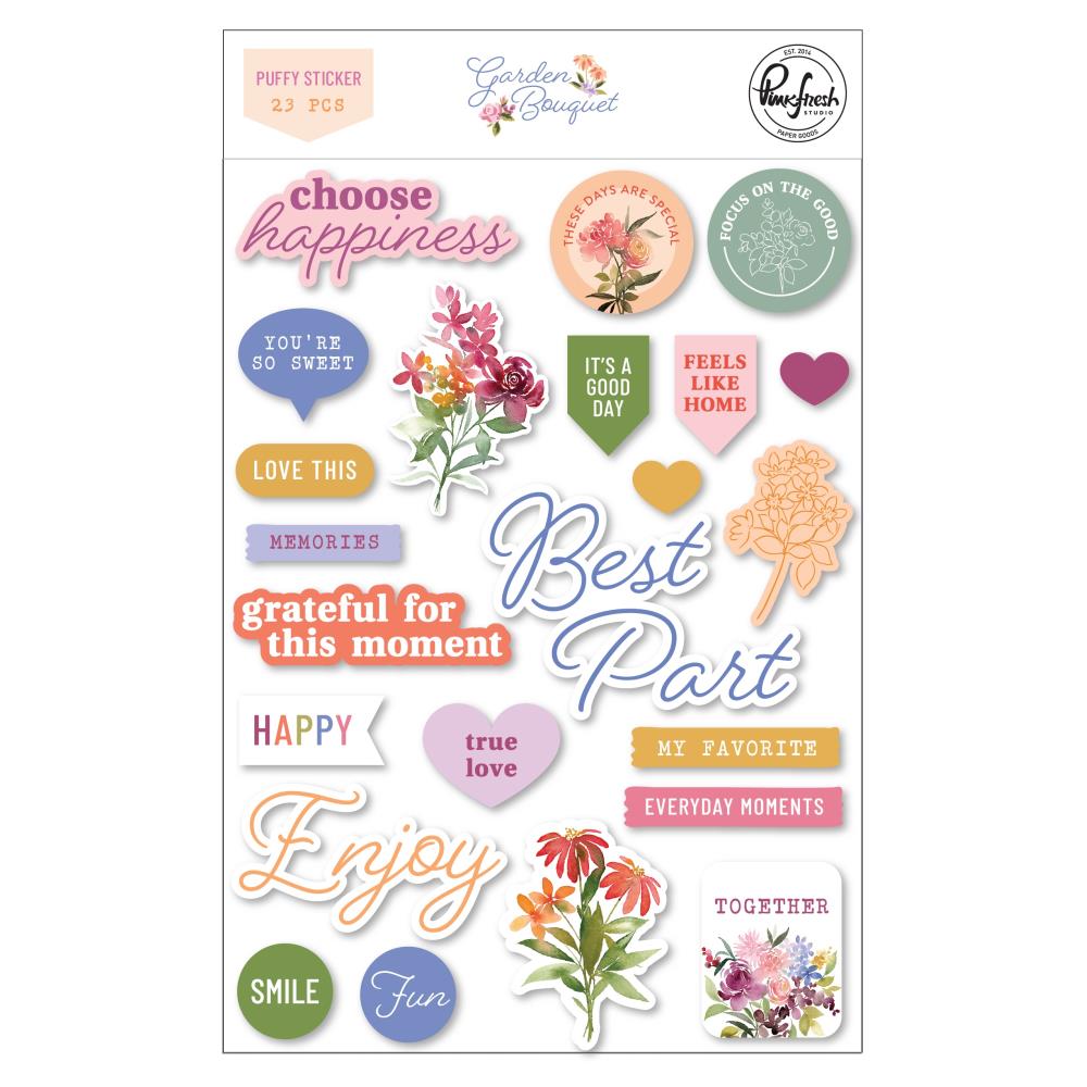 PinkFresh Chipboard Flair - Chrysanthemum Scrapbook Embellishments Spring