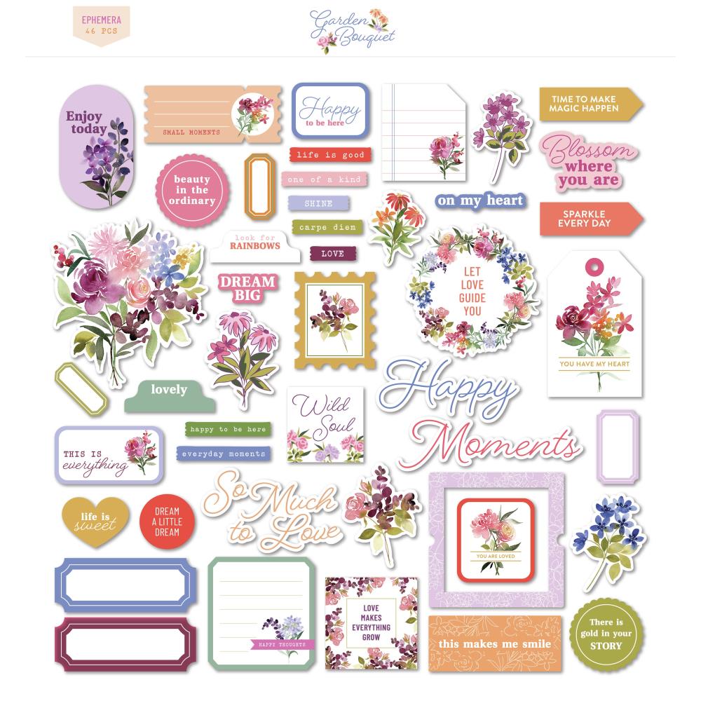 Pinkfresh Studio Garden Bouquet Die-Cuts Ephemera Pack (PFGB7723)