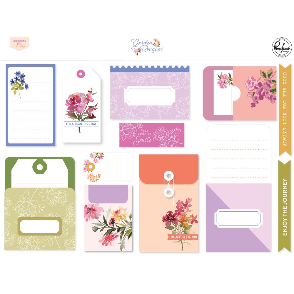 Pinkfresh Studio Garden Bouquet Journaling Bits, 13/Pkg (PFGB8023)
