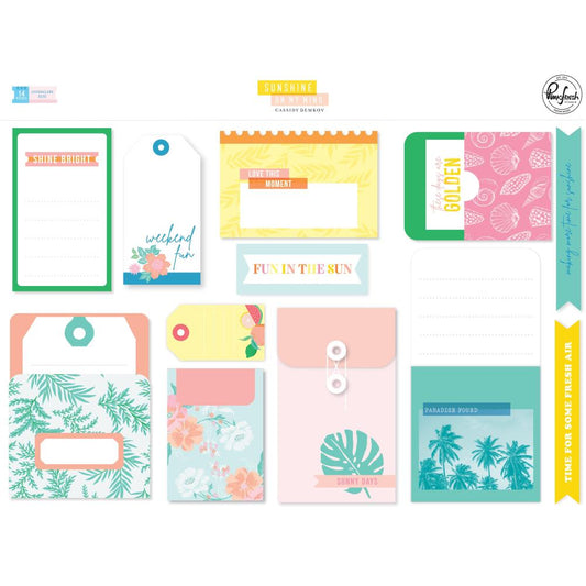 Pinkfresh Studio Sunshine On My Mind Journaling Bits, 14/Pkg (PF156822)