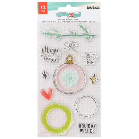 Vicki Boutin Peppermint Kisses Clear Stamps, 11/Pkg (VB021948)