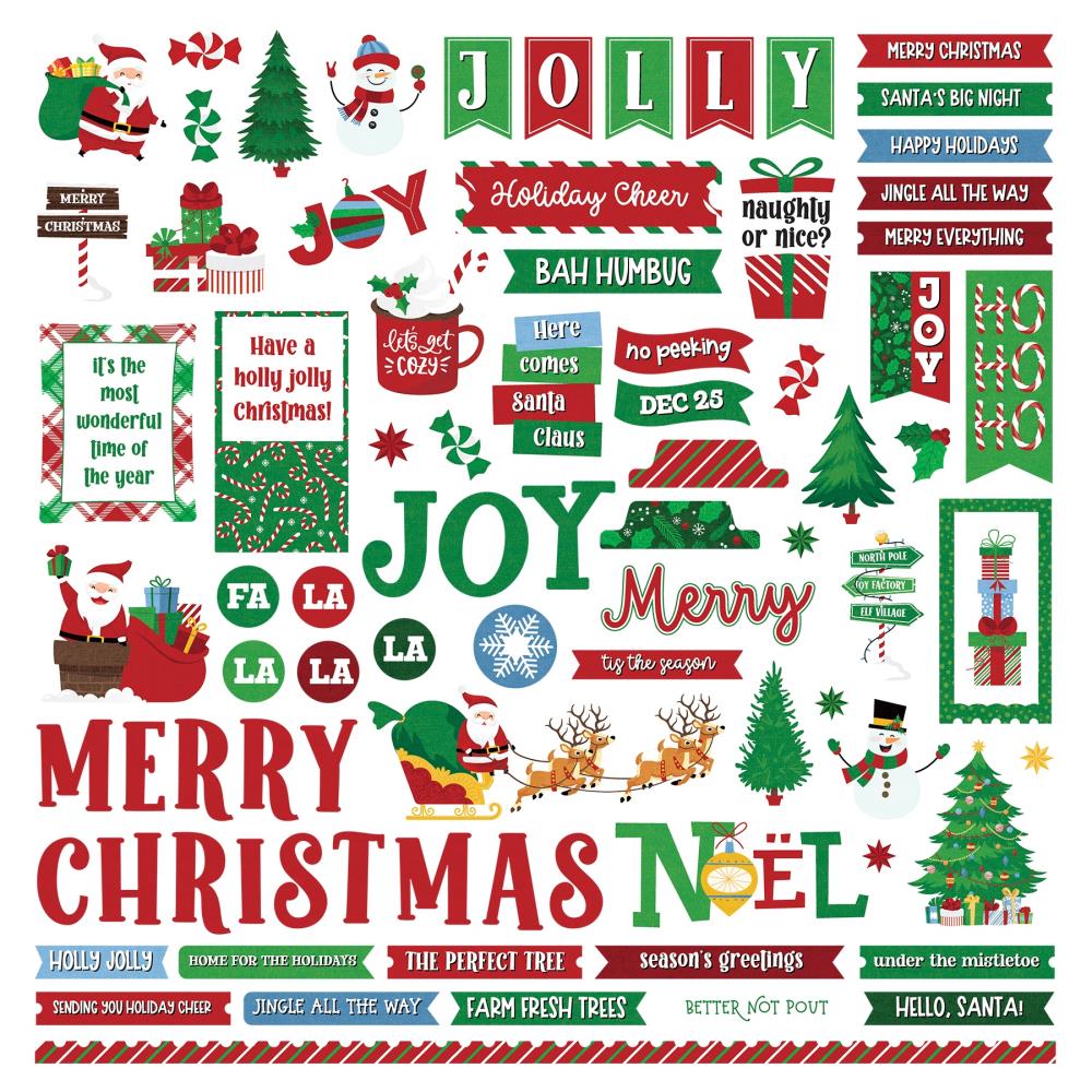 PhotoPlay Santa Please Stop Here 12"x12" Stickers: Elements (PSPS4218)