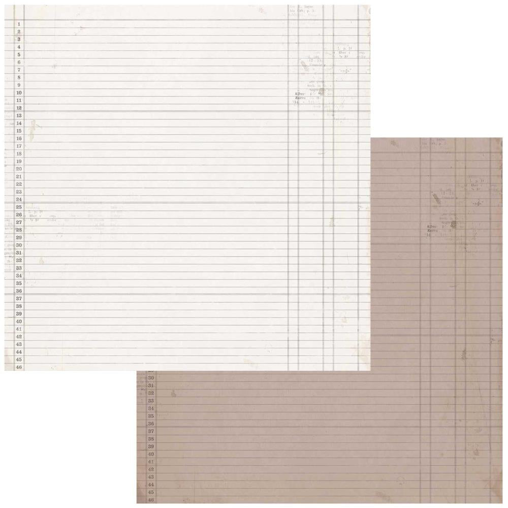 49 and Market Vintage Artistry Nature Study 12"X12" Double-Sided Cardstock: Ledger 4 (49NS1241640)