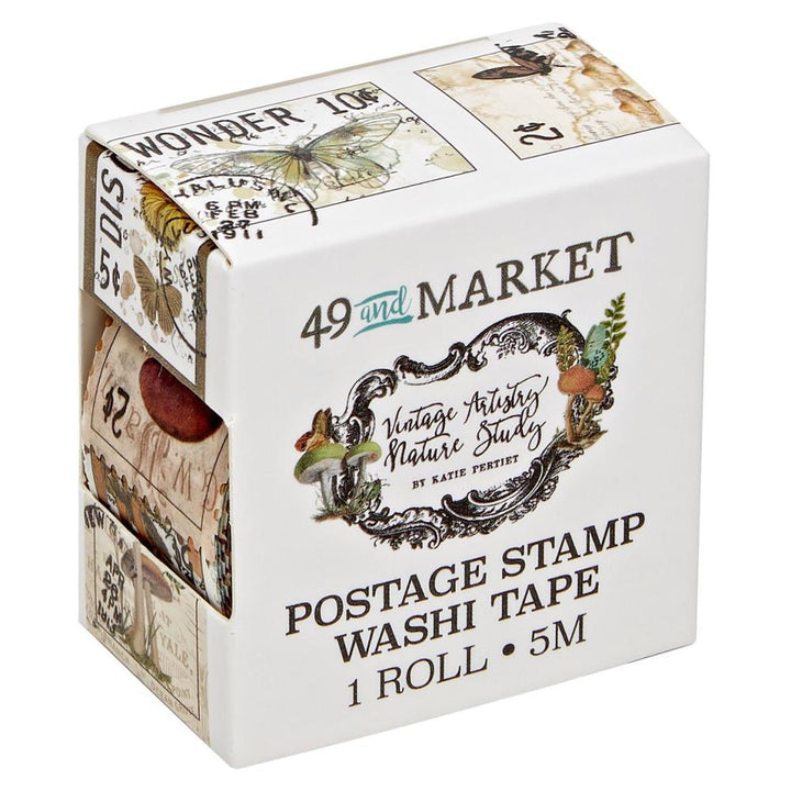 49 and Market Vintage Artistry Nature Study Postage Washi Tape Roll (NS23282)