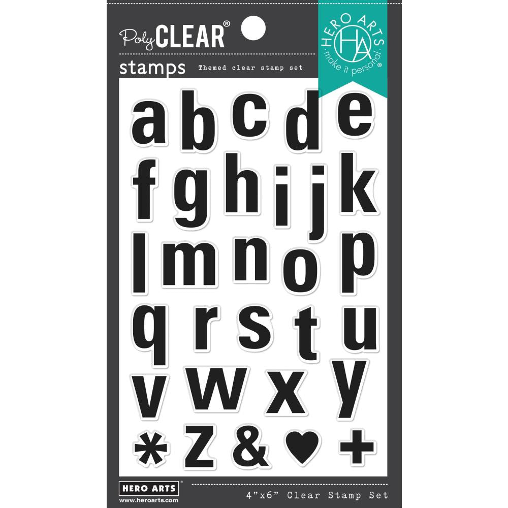 Hero Arts 4"X6" Clear Stamps: Luggage Lowercase Alphabet (HACM693)
