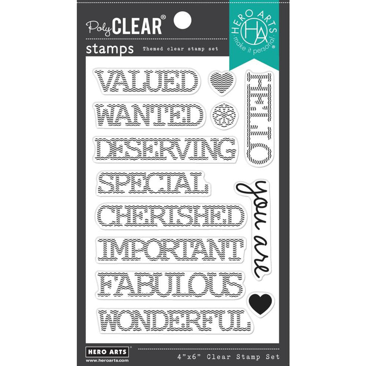 Hero Arts 4"X6" Clear Stamps: Textured Compliments (HACM695)