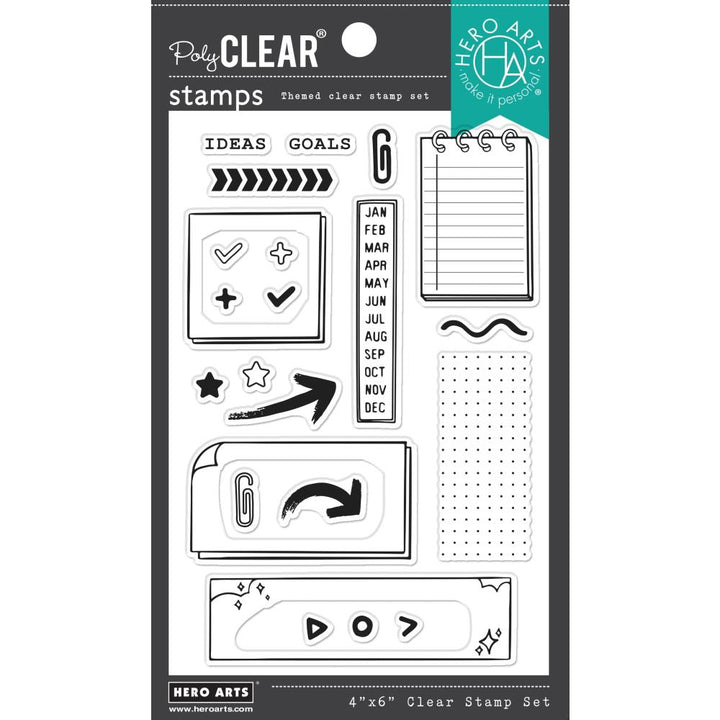 Hero Arts 4"X6" Clear Stamps: Essential Journaling (HACM697)