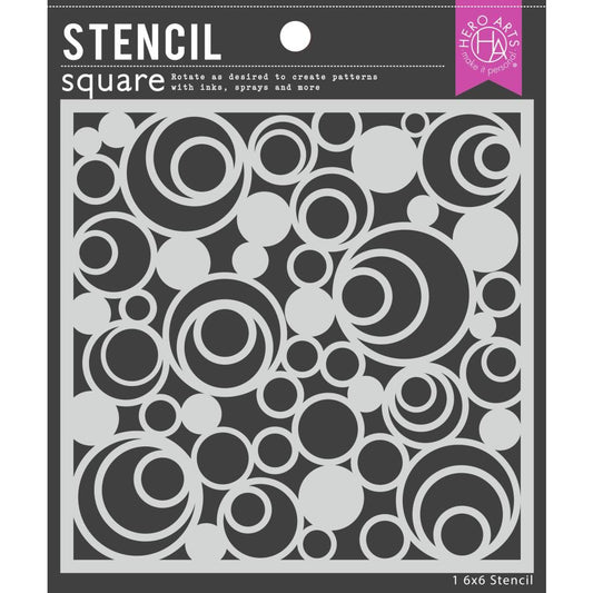 Hero Arts 6"X6" Stencil: Stacked Circles (HASA234)