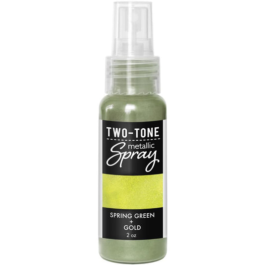 Hero Arts Two-Tone Metallic Spray: Spring Green + Gold, 2oz (HAWM202)