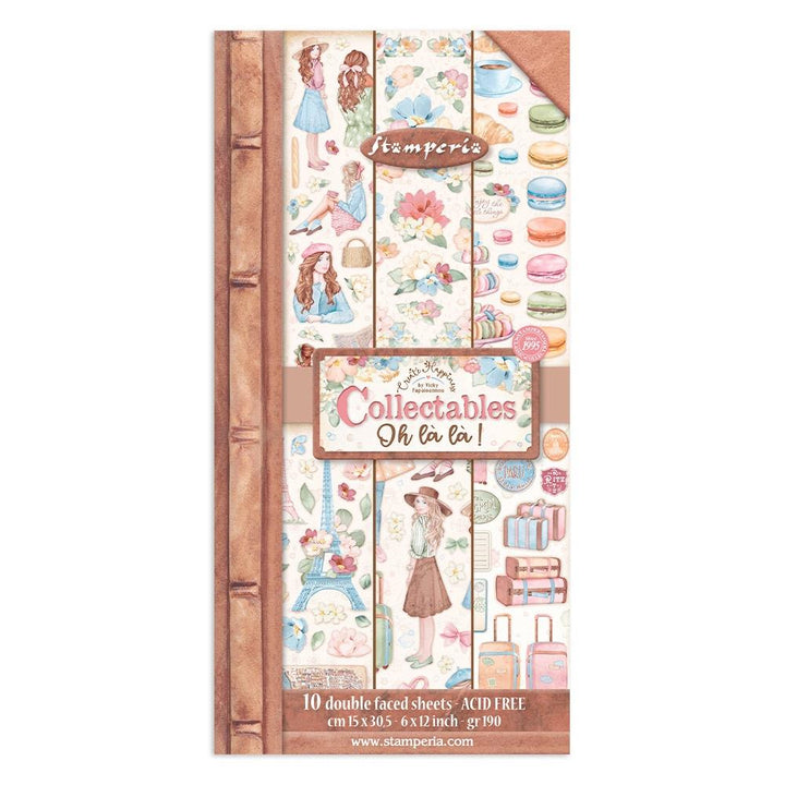 Stamperia Oh La La 6"X12" Collectables Double-Sided Paper, 10/Pkg (SBBV23)