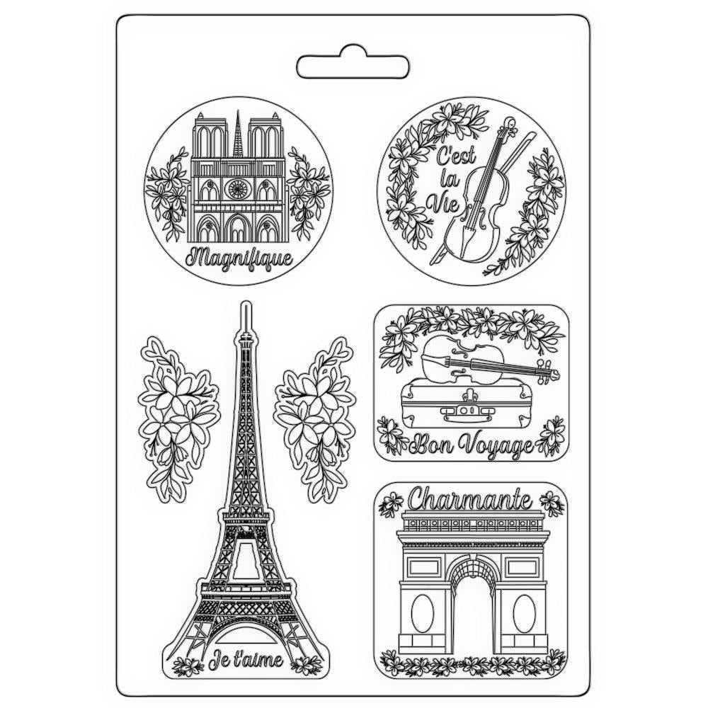 Stamperia Oh La La 8.5"X11.5" Soft Maxi Mould: Tour Eiffel (3PTA4560)