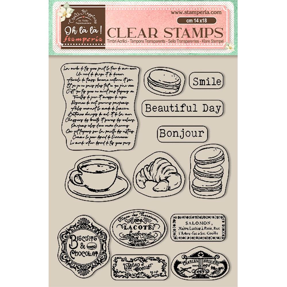 Stamperia Oh La La Clear Stamps: Labels (WTK175)