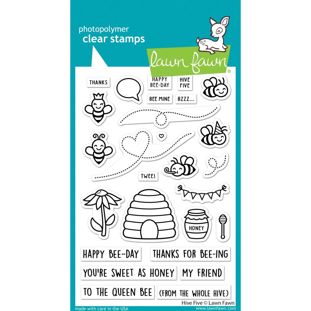 Lawn Fawn Clear Stamp Set: Hive Five (LF2927)