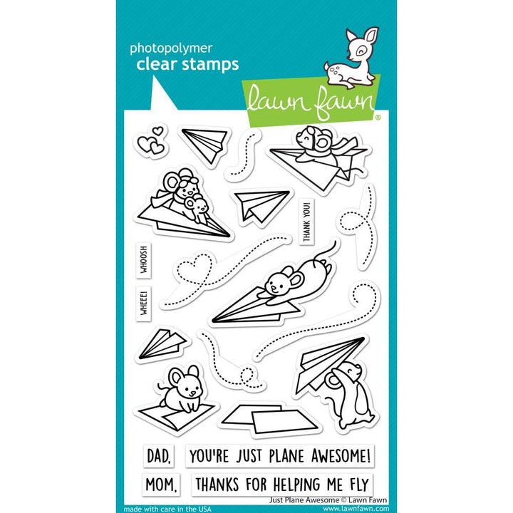 Lawn Fawn Clear Stamp Set: Just Plane Awesome (LF3130)