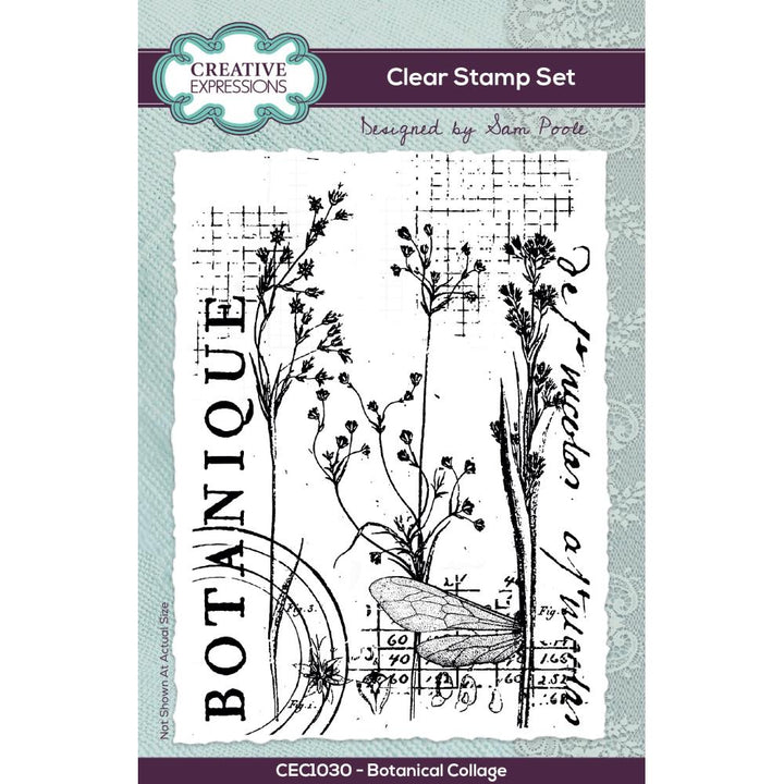 Creative Expressions 6"X4" Clear Stamp Set: Botanical Collage, By Sam Poole (CEC1030)