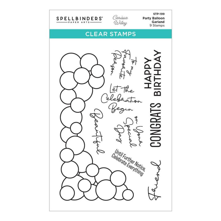 Spellbinders Clear Stamp Set: Party Balloon Garland (STP199)