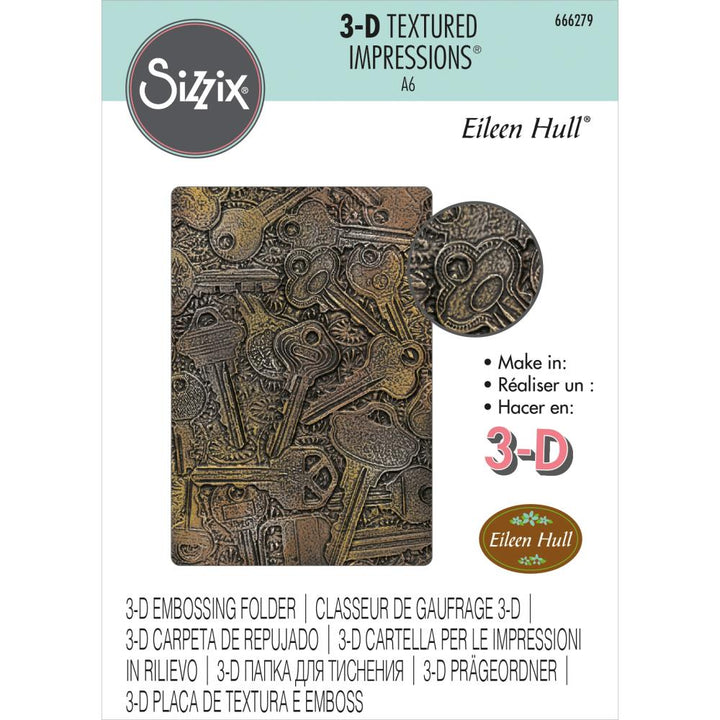 Sizzix 3D Textured Impressions: Keys, By Eileen Hull (666279)