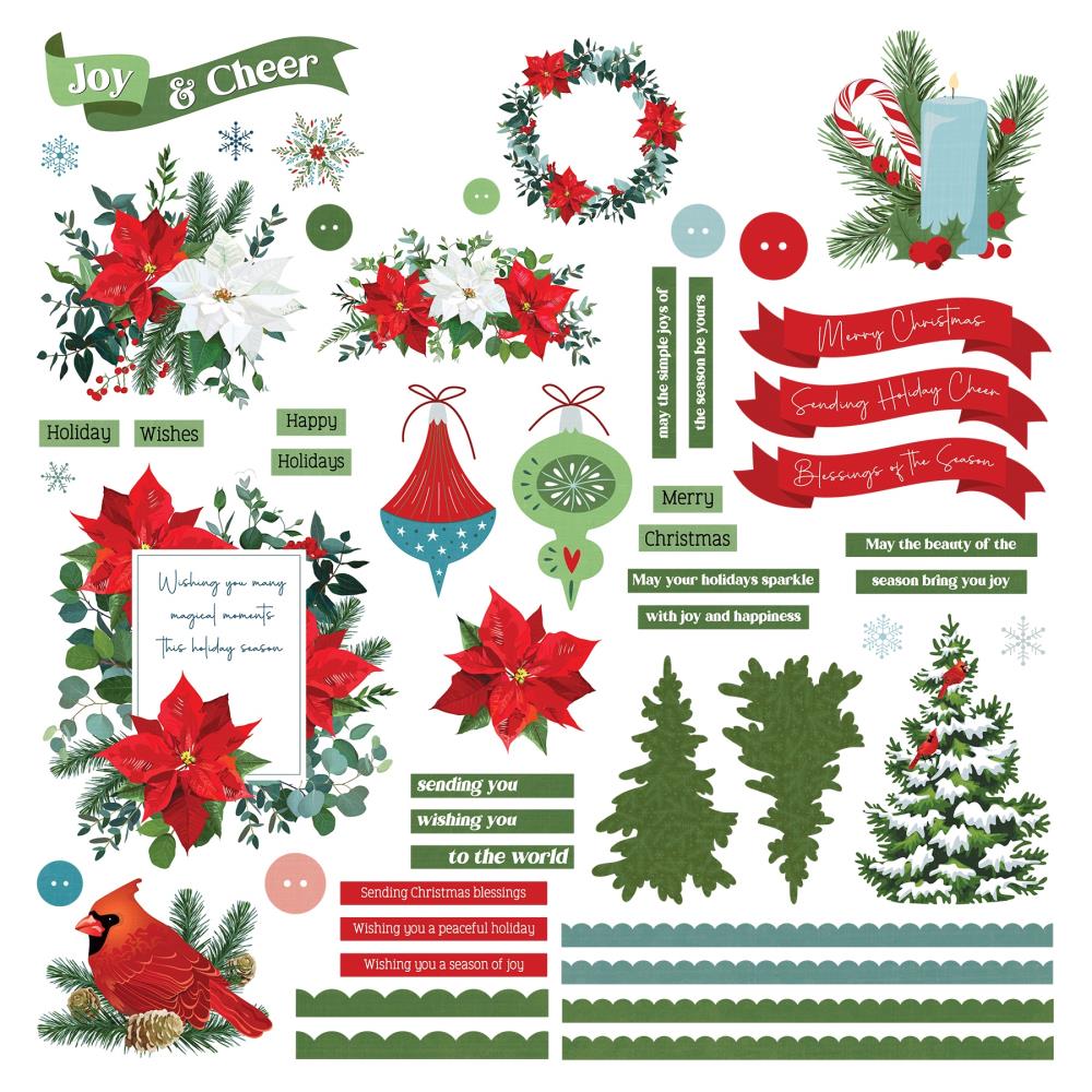 PhotoPlay Christmas Garden Card Kit Stickers (PCGC4256)