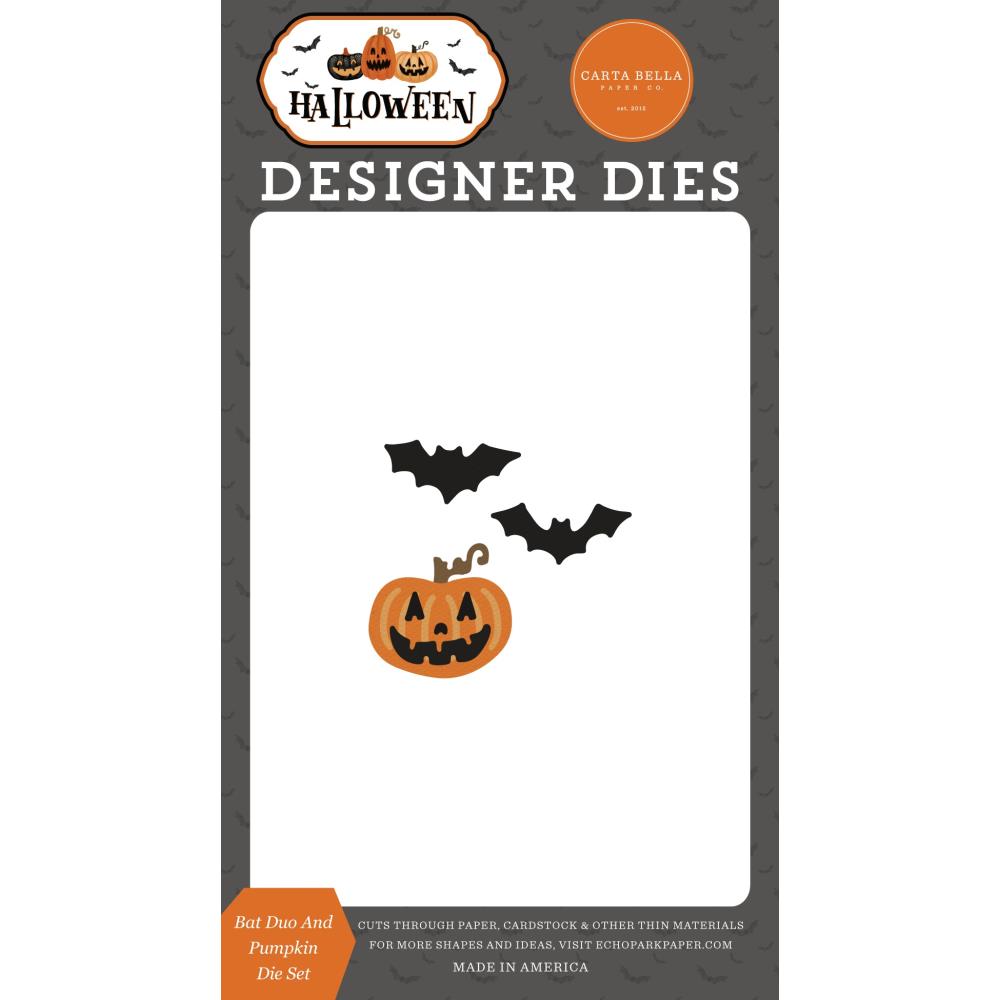 Carta Bella Halloween Dies: Bat Duo And Pumpkin (HW324040)