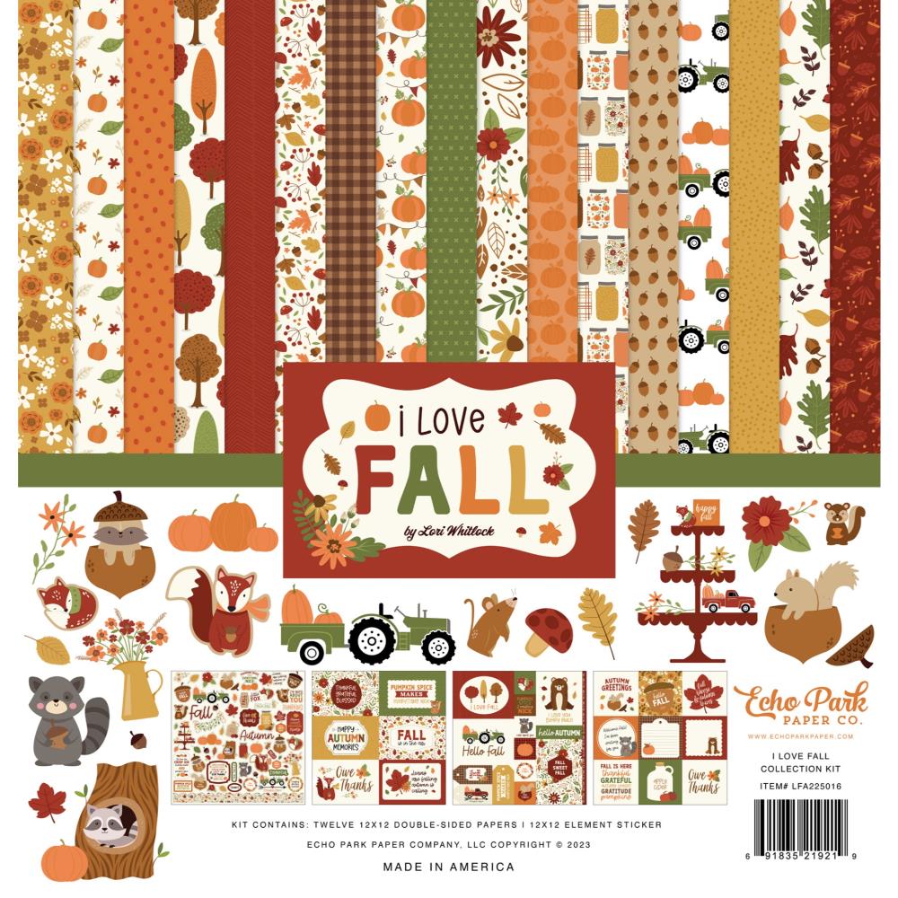 Echo Park I Love Fall 12"X12" Collection Kit (FA225016)