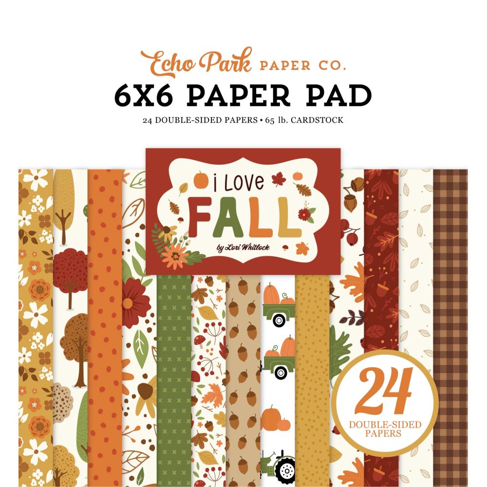 Echo Park I Love Fall 6"X6" Double-Sided Paper Pad (FA225023)