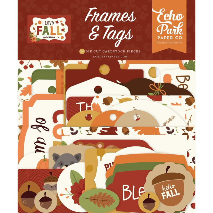 Echo Park I Love Fall Cardstock Ephemera: Frames & Tags (FA225025)