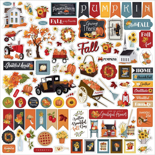 Carta Bella Fall Fun 12"X12" Elements Cardstock Stickers (FF326014)