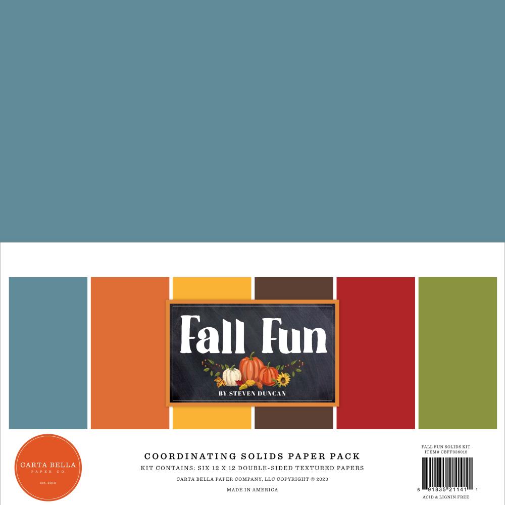 Carta Bella Fall Fun 12"X12" Solids Collection Kit (FF326015)