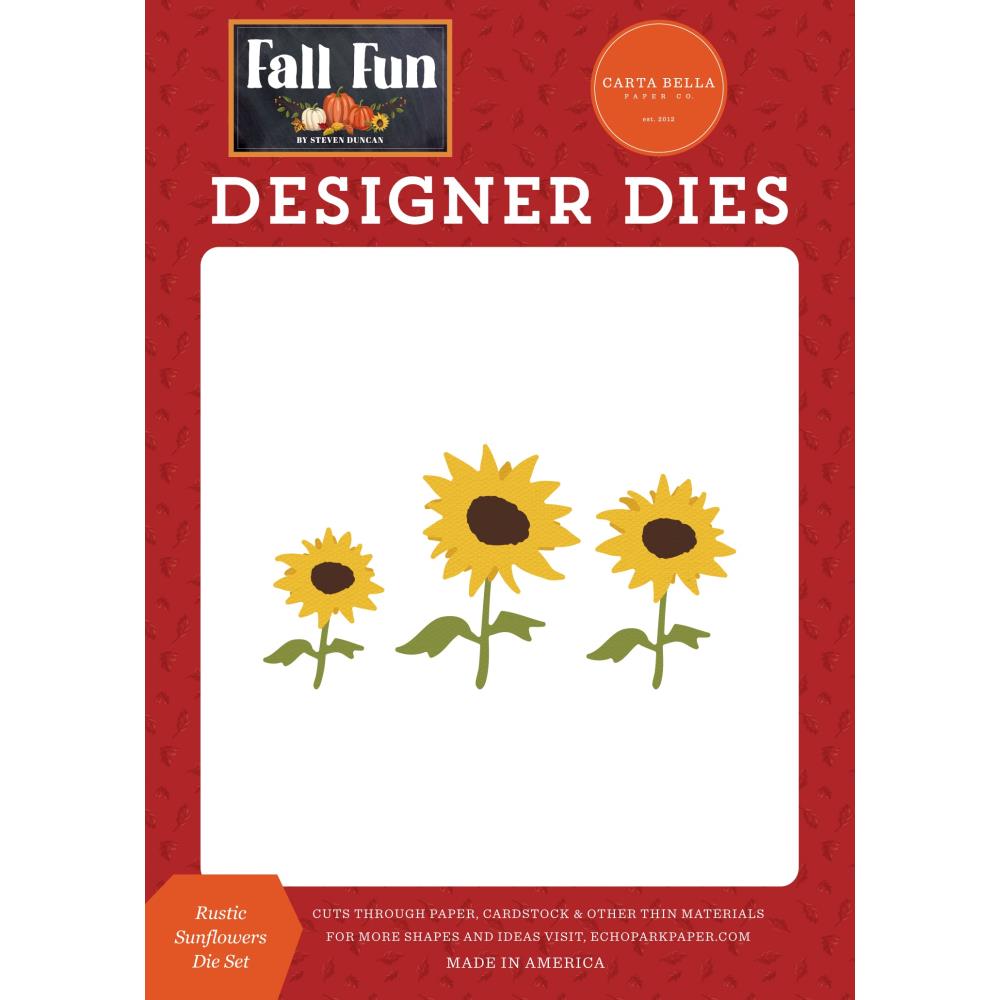 Carta Bella Fall Fun Dies: Rustic Sunflowers (FF326040)