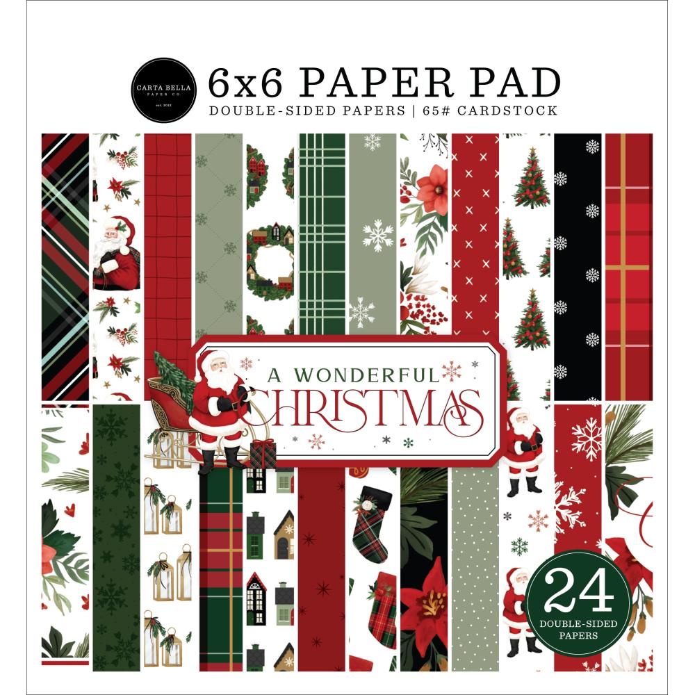 Carta Bella A Wonderful Christmas 6"X6" Double-Sided Paper Pad (WC328023)