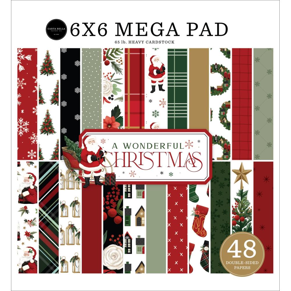 Carta Bella A Wonderful Christmas 6"X6" Double-Sided Mega Paper Pad (WC328031)