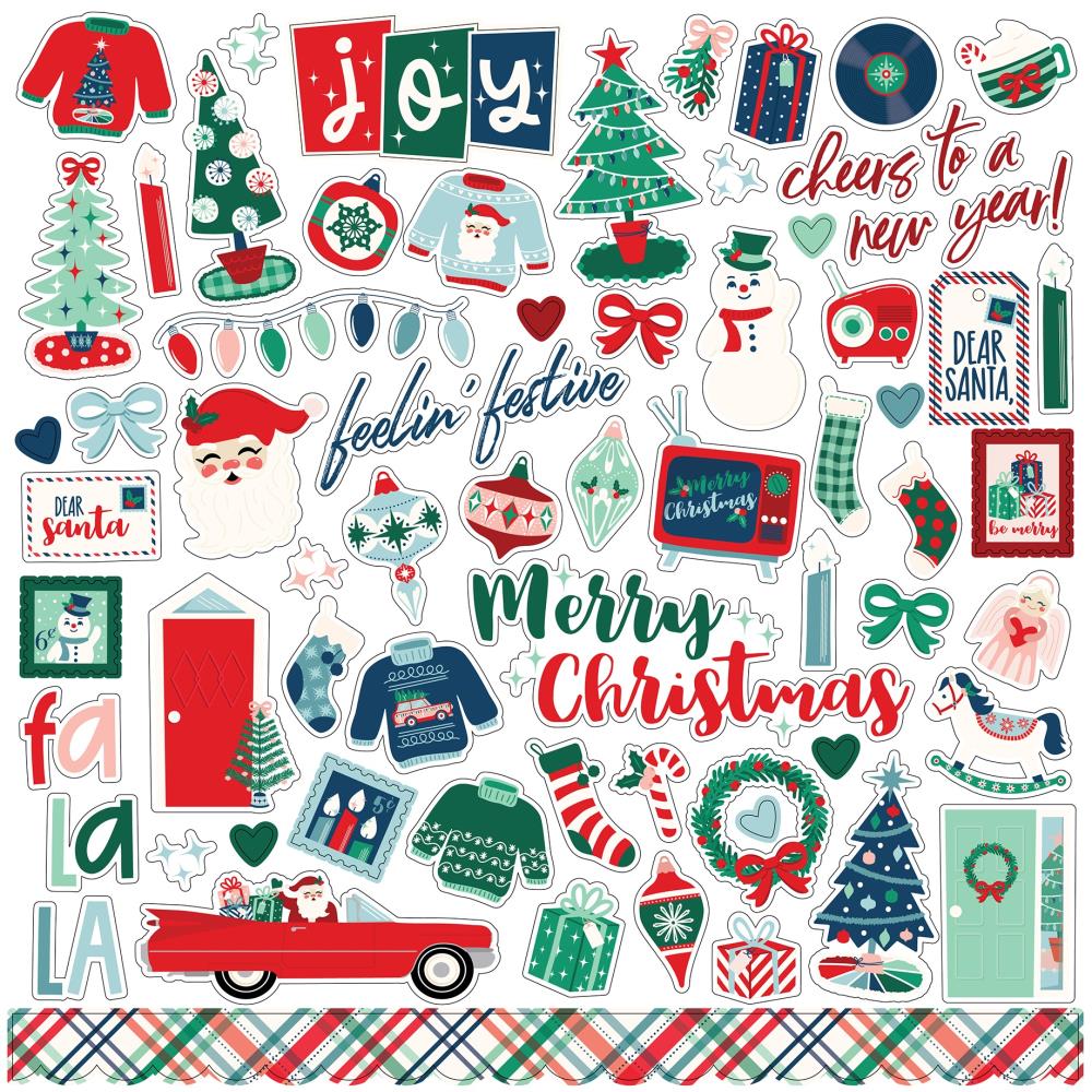 Echo Park Happy Holidays 12"X12" Elements Cardstock Stickers (PH327014)
