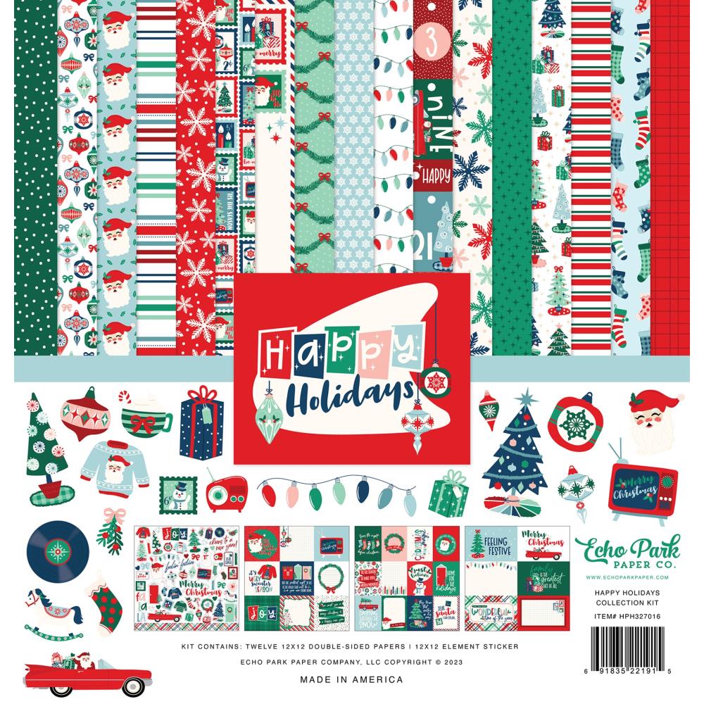 Echo Park Happy Holidays 12"X12" Collection Kit (PH327016)
