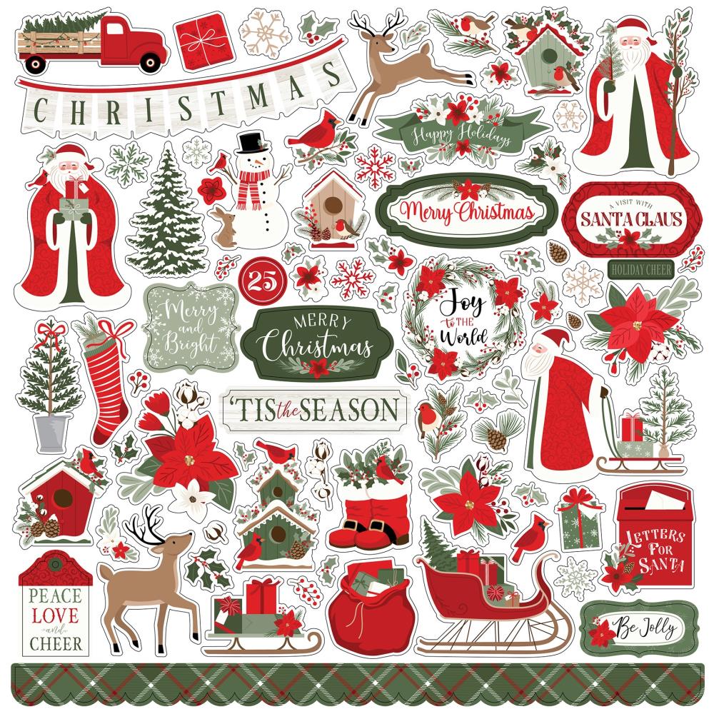 Echo Park Christmas Time 12"X12" Elements Cardstock Stickers (CT330014)