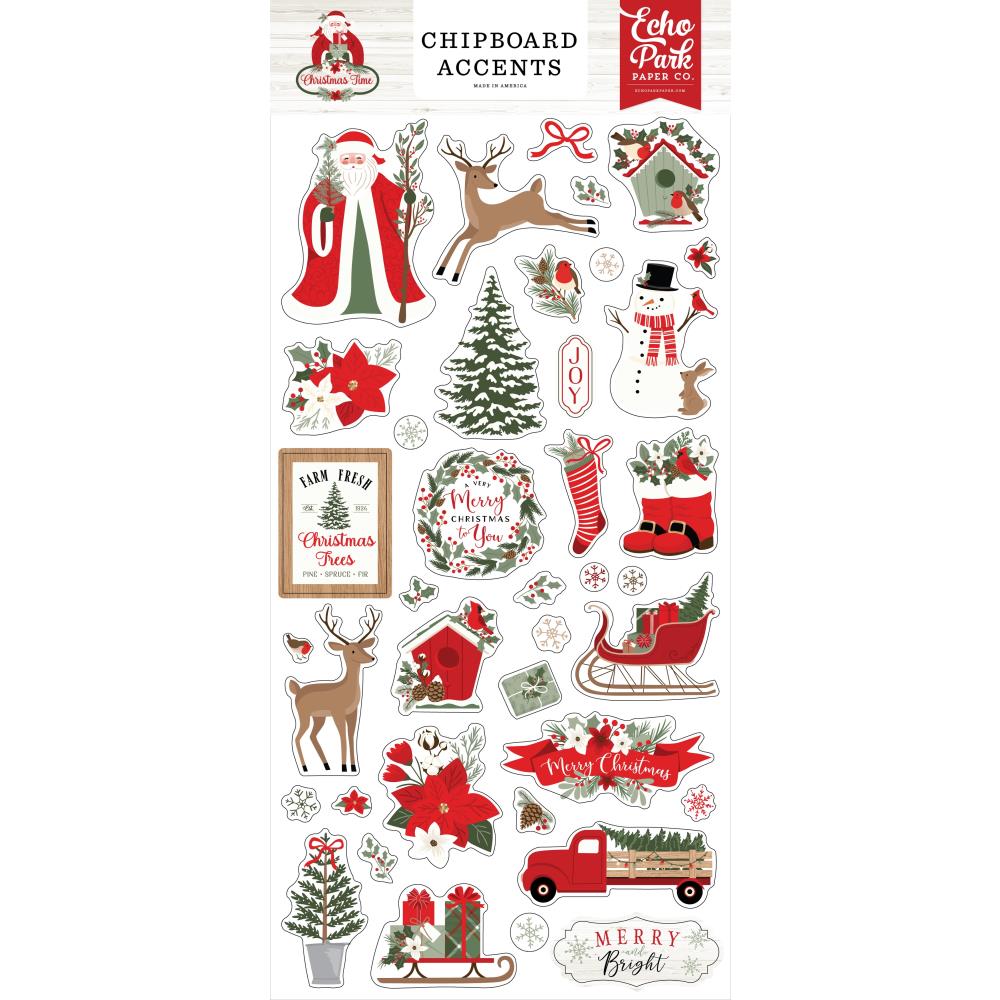 Echo Park Christmas Time 6"X13" Chipboard: Accents (CT330021)