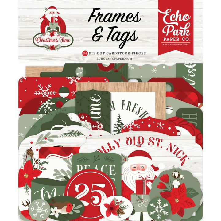Echo Park Christmas Time Cardstock Ephemera: Frames & Tags (CT330025)