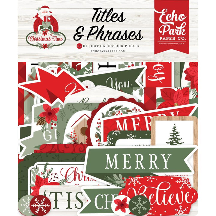 Echo Park Christmas Time Cardstock Ephemera: Titles & Phrases (CT330032)