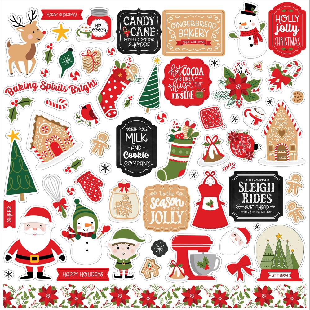 Echo Park Have A Holly Jolly Christmas 12"X12" Elements Cardstock Stickers (JC331014)