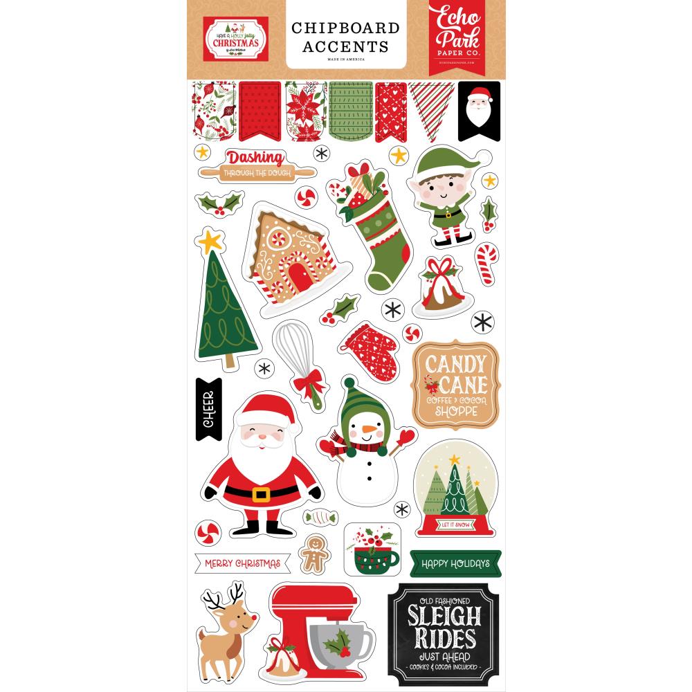 Echo Park Have A Holly Jolly Christmas 6"X13" Chipboard: Accents (JC331021)